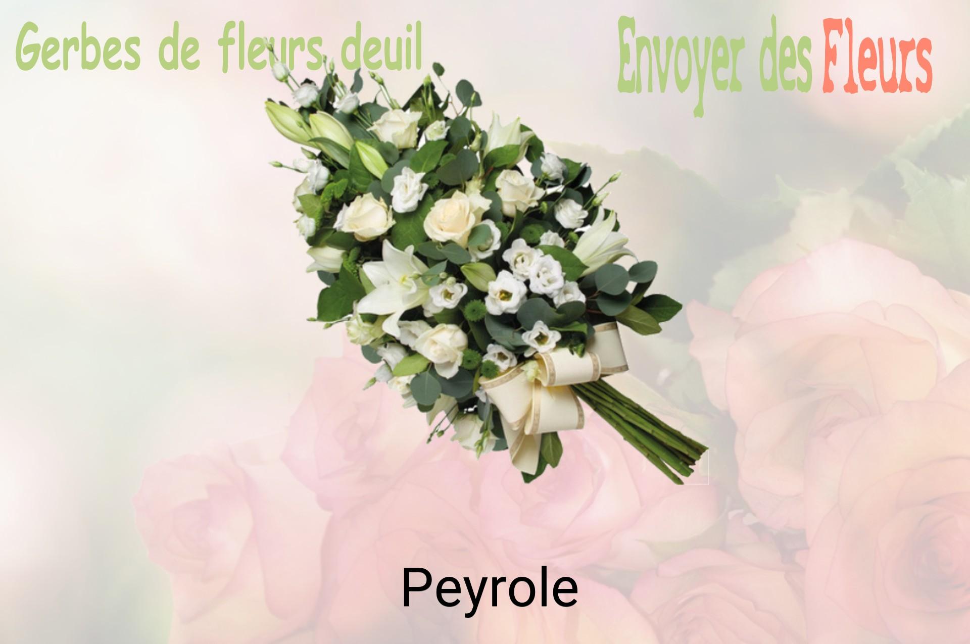 Gerbe de fleurs de deuil livrée à Peyrole